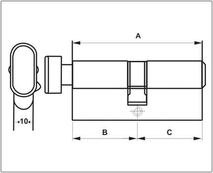 Normal Euro Profile Cylinder With Privacy Function (CK)