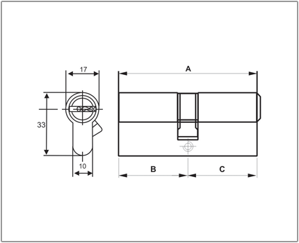 Computer Key Euro Profile Cylinder (2C)