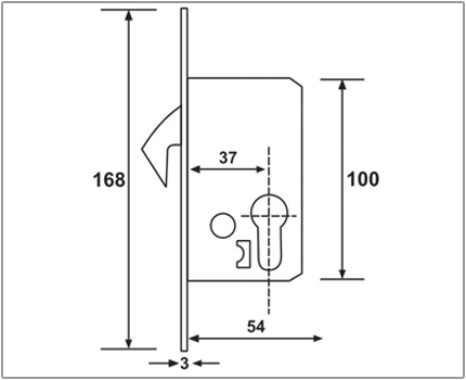 Dead Lock For Sliding Door