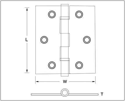 Stainless Steel Ball Bearing Hinges CE 7