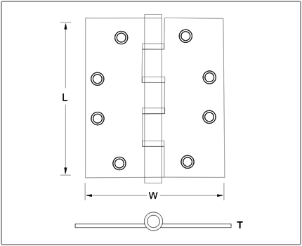 Brass Bearing Hinges