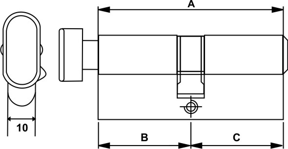 Computer Key Euro Profile Cylinder With Privacy Function (CK)