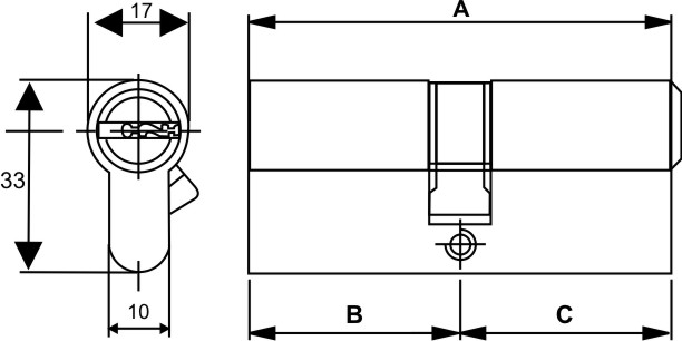 Normal Euro Profile Cylinder (2C)