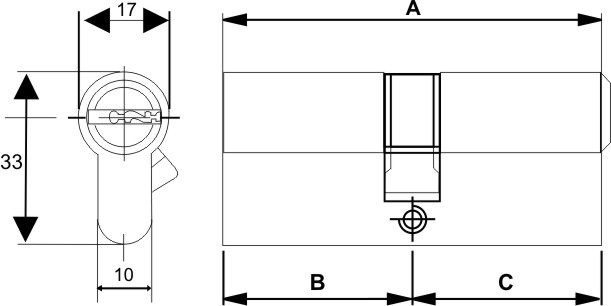 Euro Profile Lock  Cylinder (2C)