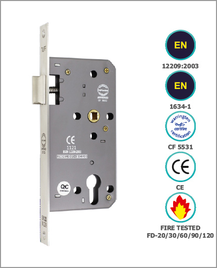 CE EUROPROFILE DIN STANDARD LATCH ONLY IN SASH LOCK BODY (72MM CENTRE)