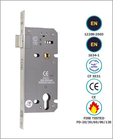 CE EURO PROFILE DIN STANDARD  LATCH ONLY IN LOCK BODY (85MM CENTRE)