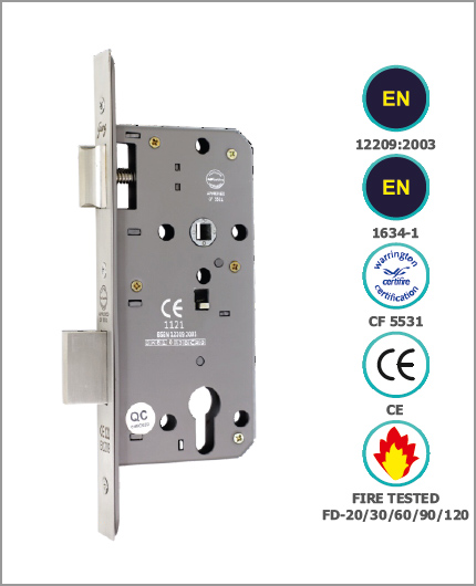 CE EURO PROFILE DIN STANDARD LOCK BODY SINGLE THROW (85MM CENTRE)