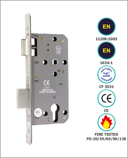 CE EURO PROFILE LOCK BODY DOUBLE THROW (85MM CENTRE)