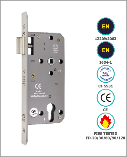 CE EURO PROFILE DIN STANDARD LATCH ONLY IN LOCK BODY (85MM CENTRE)