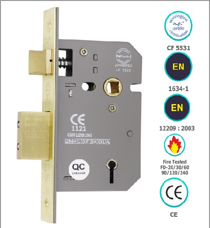 CE 5 LEVER MORTICE SASH LOCK (FD-60)