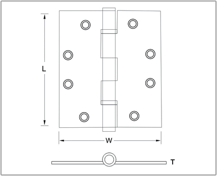 Stainless Steel Ball Bearing Hinges CE 13