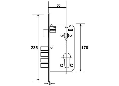 Enduro Lock Body 4 Bolt