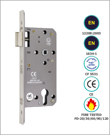 CE EURO PROFILE DIN STANDARD LATCH ONLY IN LOCK BODY (72MM CENTRE)